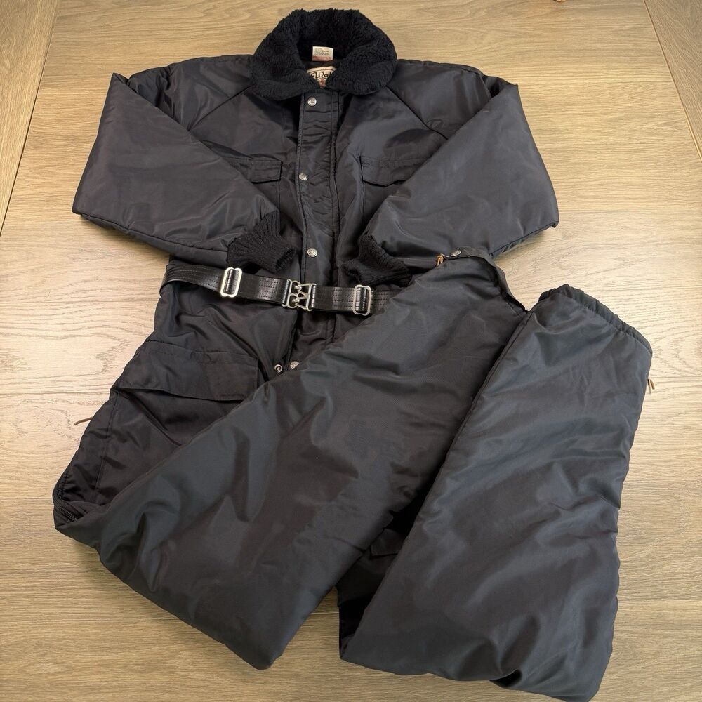 Vintage Walls Snow Suit Men Large Tall Blizzard Pruf Insulated Black 2058 USA